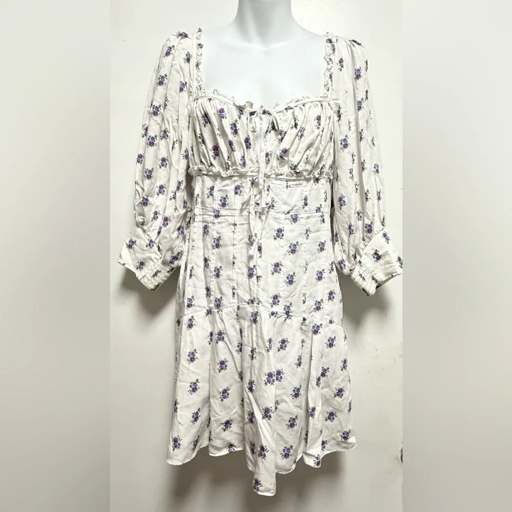 For Love & Lemons Viola Mini Dress White - Picture 3 of 13